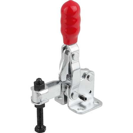 Kipp Toggle Clamp Vertical Std, Horizontal Foot F2=1000, Adjustable Clamping Spind M05X35, Steel Electro K1255.001000